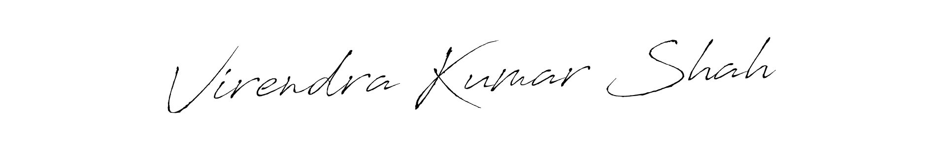 How to make Virendra Kumar Shah signature? Antro_Vectra is a professional autograph style. Create handwritten signature for Virendra Kumar Shah name. Virendra Kumar Shah signature style 6 images and pictures png