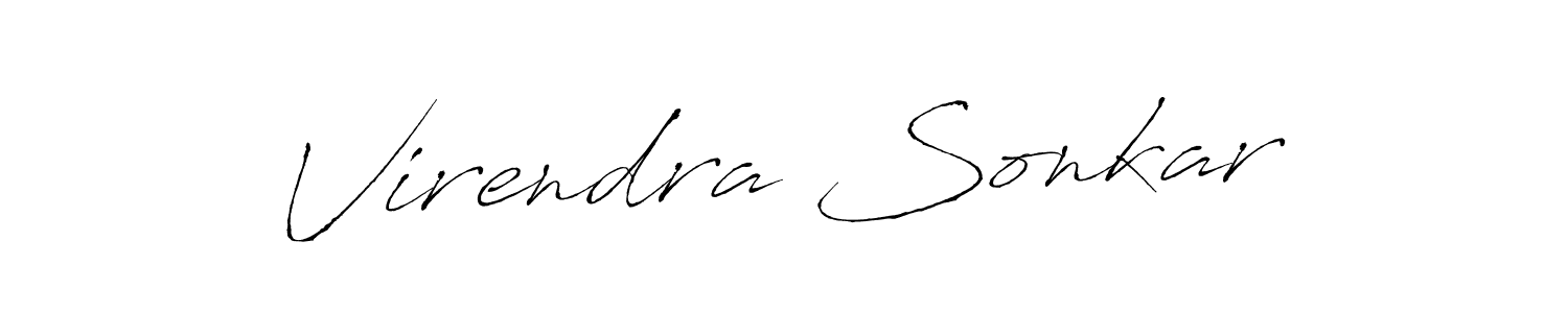 Create a beautiful signature design for name Virendra Sonkar. With this signature (Antro_Vectra) fonts, you can make a handwritten signature for free. Virendra Sonkar signature style 6 images and pictures png