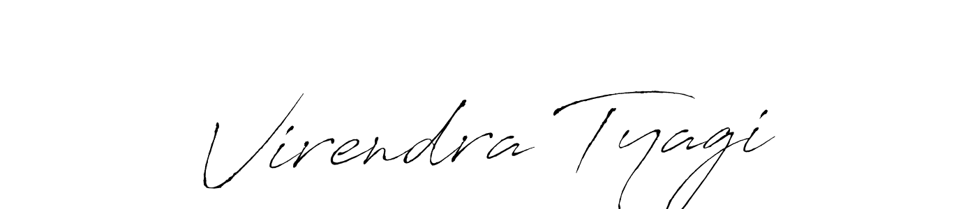 How to make Virendra Tyagi signature? Antro_Vectra is a professional autograph style. Create handwritten signature for Virendra Tyagi name. Virendra Tyagi signature style 6 images and pictures png