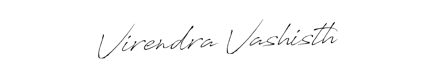 Make a beautiful signature design for name Virendra Vashisth. With this signature (Antro_Vectra) style, you can create a handwritten signature for free. Virendra Vashisth signature style 6 images and pictures png
