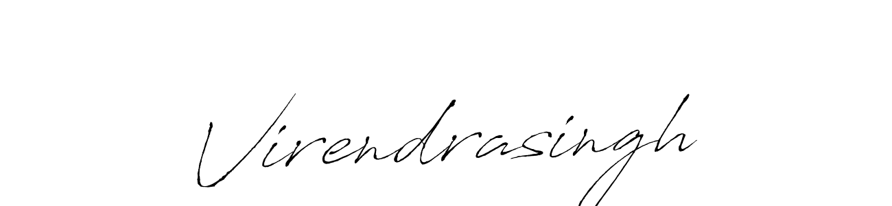 Design your own signature with our free online signature maker. With this signature software, you can create a handwritten (Antro_Vectra) signature for name Virendrasingh. Virendrasingh signature style 6 images and pictures png