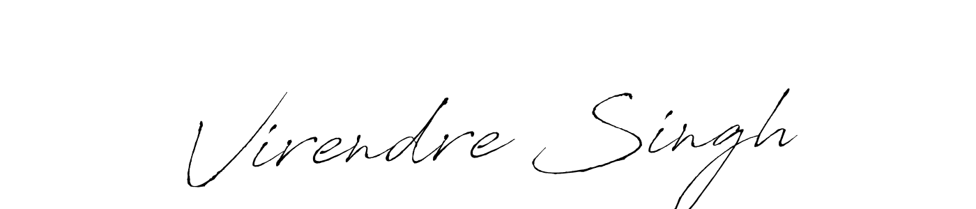 Antro_Vectra is a professional signature style that is perfect for those who want to add a touch of class to their signature. It is also a great choice for those who want to make their signature more unique. Get Virendre Singh name to fancy signature for free. Virendre Singh signature style 6 images and pictures png