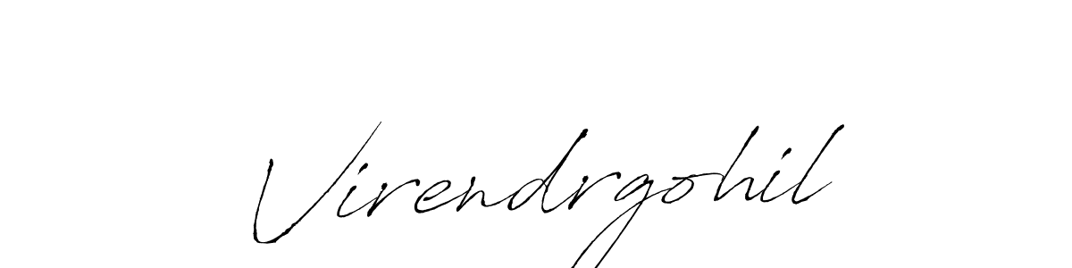 Design your own signature with our free online signature maker. With this signature software, you can create a handwritten (Antro_Vectra) signature for name Virendrgohil. Virendrgohil signature style 6 images and pictures png