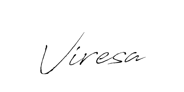Create a beautiful signature design for name Viresa. With this signature (Antro_Vectra) fonts, you can make a handwritten signature for free. Viresa signature style 6 images and pictures png