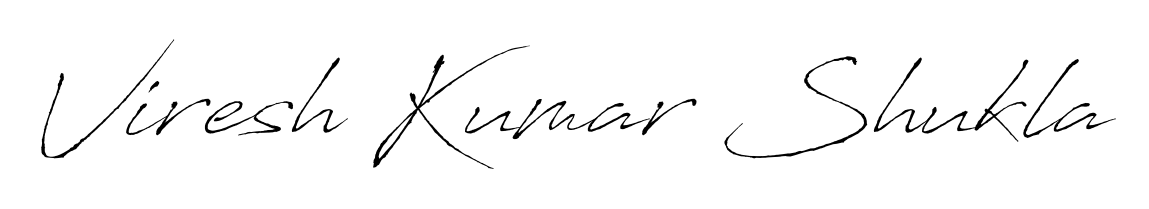 The Antro_Vectra font transforms the name Viresh Kumar Shukla into an executive sign with sharp precision and distinguished character. Viresh Kumar Shukla signature style 6 images and pictures png