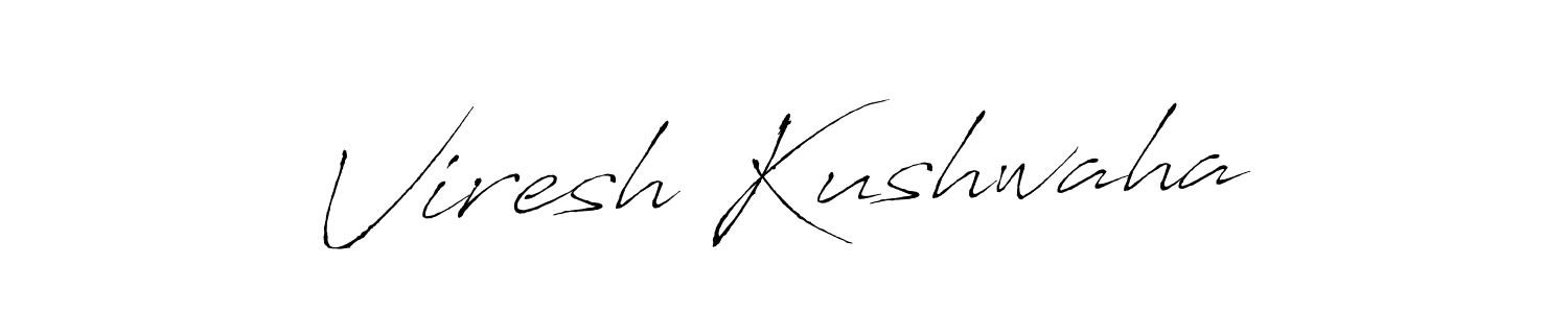 Create a beautiful signature design for name Viresh Kushwaha. With this signature (Antro_Vectra) fonts, you can make a handwritten signature for free. Viresh Kushwaha signature style 6 images and pictures png