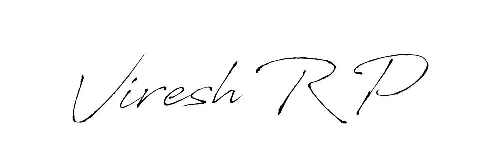 Viresh R P stylish signature style. Best Handwritten Sign (Antro_Vectra) for my name. Handwritten Signature Collection Ideas for my name Viresh R P. Viresh R P signature style 6 images and pictures png