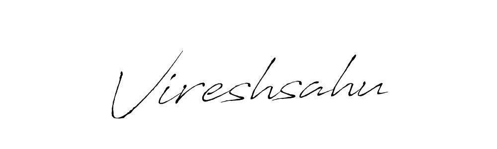 How to make Vireshsahu signature? Antro_Vectra is a professional autograph style. Create handwritten signature for Vireshsahu name. Vireshsahu signature style 6 images and pictures png