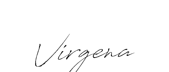 Create a beautiful signature design for name Virgena. With this signature (Antro_Vectra) fonts, you can make a handwritten signature for free. Virgena signature style 6 images and pictures png