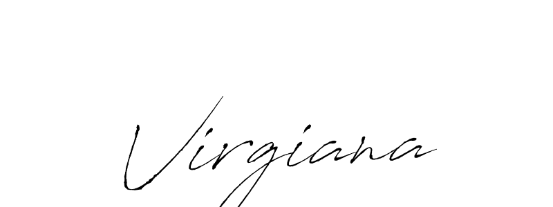 Use a signature maker to create a handwritten signature online. With this signature software, you can design (Antro_Vectra) your own signature for name Virgiana. Virgiana signature style 6 images and pictures png