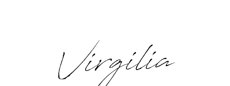 You should practise on your own different ways (Antro_Vectra) to write your name (Virgilia) in signature. don't let someone else do it for you. Virgilia signature style 6 images and pictures png