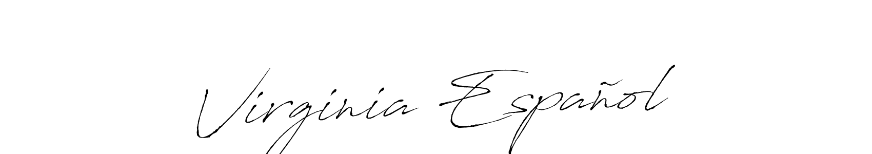 Also You can easily find your signature by using the search form. We will create Virginia Español name handwritten signature images for you free of cost using Antro_Vectra sign style. Virginia Español signature style 6 images and pictures png