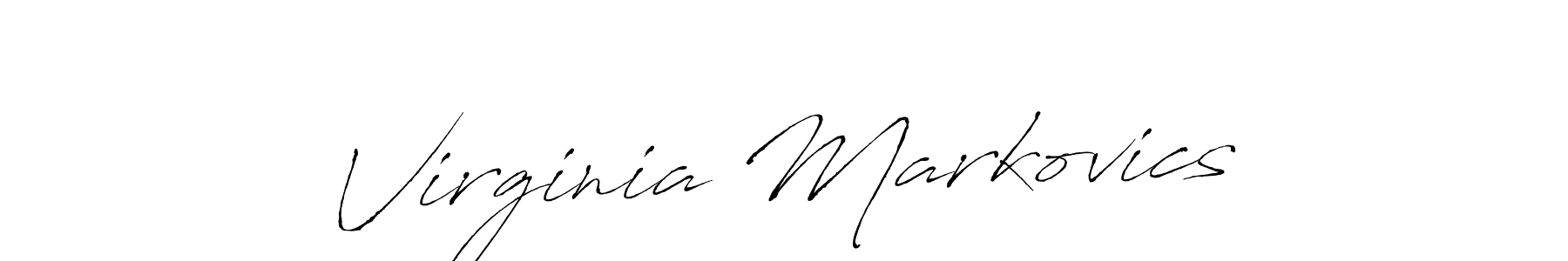 Design your own signature with our free online signature maker. With this signature software, you can create a handwritten (Antro_Vectra) signature for name Virginia Markovics. Virginia Markovics signature style 6 images and pictures png