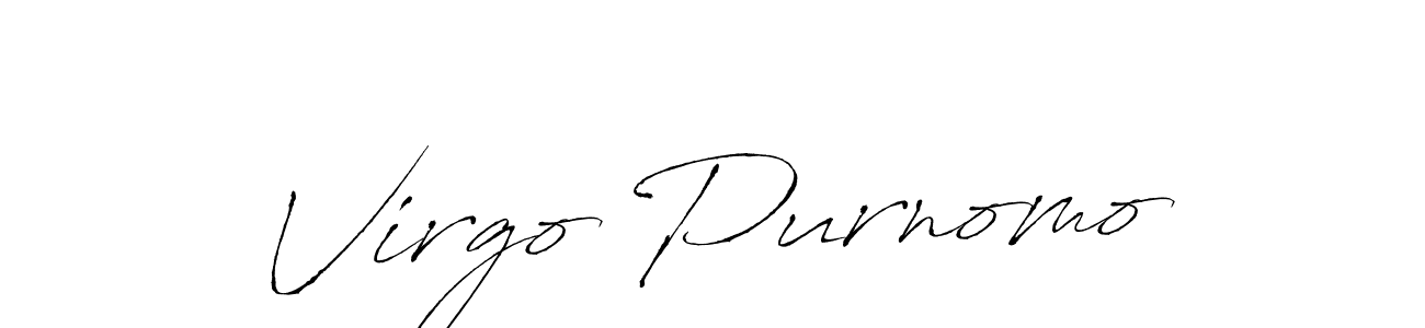 Design your own signature with our free online signature maker. With this signature software, you can create a handwritten (Antro_Vectra) signature for name Virgo Purnomo. Virgo Purnomo signature style 6 images and pictures png
