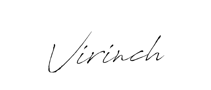 Virinch stylish signature style. Best Handwritten Sign (Antro_Vectra) for my name. Handwritten Signature Collection Ideas for my name Virinch. Virinch signature style 6 images and pictures png