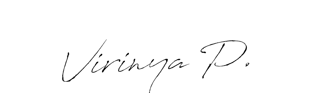 See photos of Virinya P. official signature by Spectra . Check more albums & portfolios. Read reviews & check more about Antro_Vectra font. Virinya P. signature style 6 images and pictures png