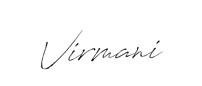 Virmani stylish signature style. Best Handwritten Sign (Antro_Vectra) for my name. Handwritten Signature Collection Ideas for my name Virmani. Virmani signature style 6 images and pictures png