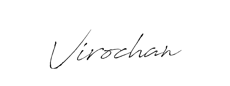 Make a beautiful signature design for name Virochan. With this signature (Antro_Vectra) style, you can create a handwritten signature for free. Virochan signature style 6 images and pictures png