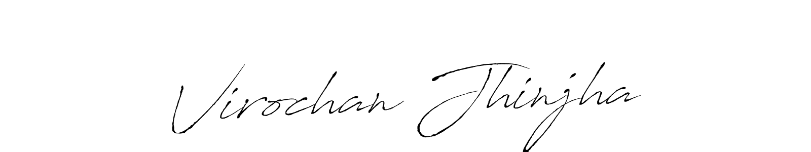 Design your own signature with our free online signature maker. With this signature software, you can create a handwritten (Antro_Vectra) signature for name Virochan Jhinjha. Virochan Jhinjha signature style 6 images and pictures png