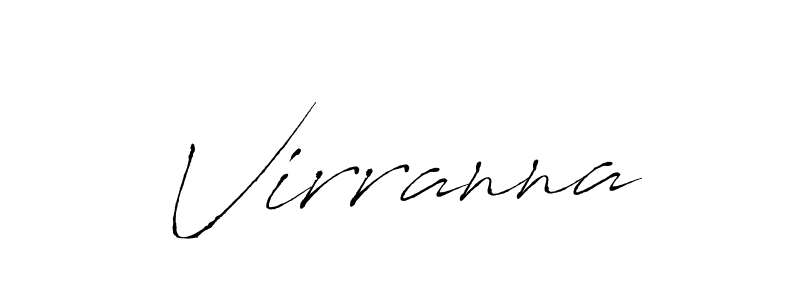 Make a beautiful signature design for name Virranna. With this signature (Antro_Vectra) style, you can create a handwritten signature for free. Virranna signature style 6 images and pictures png