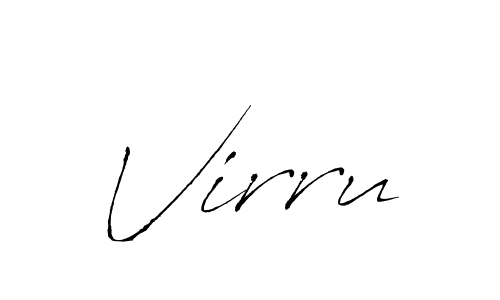 Virru stylish signature style. Best Handwritten Sign (Antro_Vectra) for my name. Handwritten Signature Collection Ideas for my name Virru. Virru signature style 6 images and pictures png