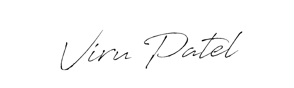 Design your own signature with our free online signature maker. With this signature software, you can create a handwritten (Antro_Vectra) signature for name Viru Patel. Viru Patel signature style 6 images and pictures png