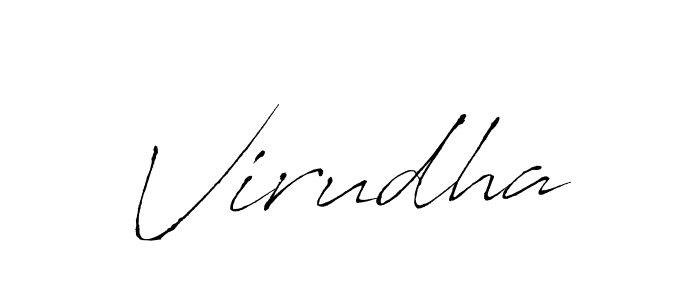 Create a beautiful signature design for name Virudha. With this signature (Antro_Vectra) fonts, you can make a handwritten signature for free. Virudha signature style 6 images and pictures png