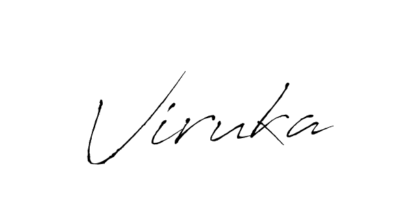 Create a beautiful signature design for name Viruka. With this signature (Antro_Vectra) fonts, you can make a handwritten signature for free. Viruka signature style 6 images and pictures png