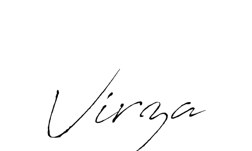 Create a beautiful signature design for name Virza. With this signature (Antro_Vectra) fonts, you can make a handwritten signature for free. Virza signature style 6 images and pictures png