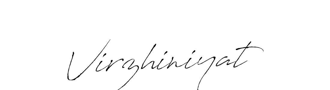 Make a beautiful signature design for name Virzhiniyat. With this signature (Antro_Vectra) style, you can create a handwritten signature for free. Virzhiniyat signature style 6 images and pictures png