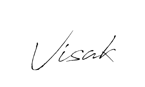 Use a signature maker to create a handwritten signature online. With this signature software, you can design (Antro_Vectra) your own signature for name Visak. Visak signature style 6 images and pictures png