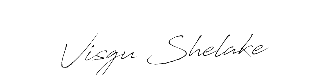 Create a beautiful signature design for name Visgu Shelake. With this signature (Antro_Vectra) fonts, you can make a handwritten signature for free. Visgu Shelake signature style 6 images and pictures png