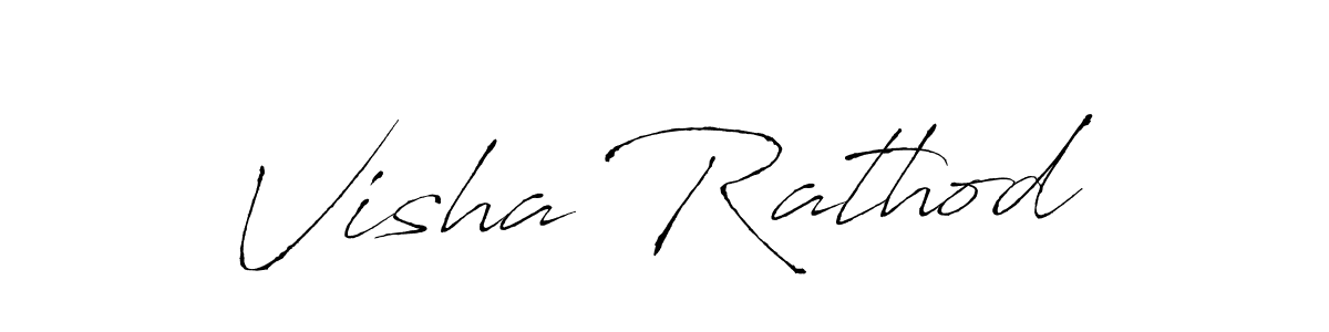 How to make Visha Rathod name signature. Use Antro_Vectra style for creating short signs online. This is the latest handwritten sign. Visha Rathod signature style 6 images and pictures png