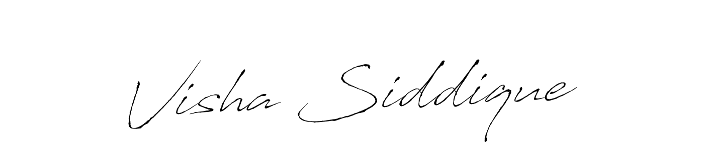 How to make Visha Siddique name signature. Use Antro_Vectra style for creating short signs online. This is the latest handwritten sign. Visha Siddique signature style 6 images and pictures png