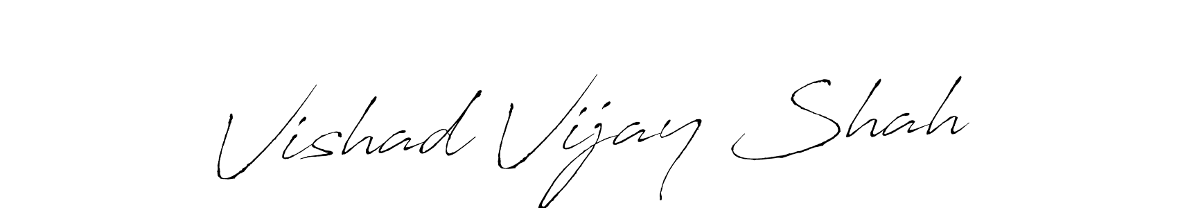 Also we have Vishad Vijay Shah name is the best signature style. Create professional handwritten signature collection using Antro_Vectra autograph style. Vishad Vijay Shah signature style 6 images and pictures png