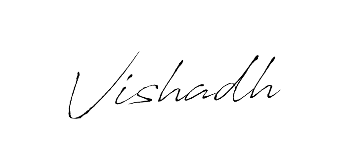 How to make Vishadh signature? Antro_Vectra is a professional autograph style. Create handwritten signature for Vishadh name. Vishadh signature style 6 images and pictures png