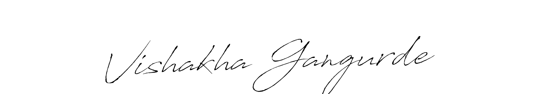 The best way (Antro_Vectra) to make a short signature is to pick only two or three words in your name. The name Vishakha Gangurde include a total of six letters. For converting this name. Vishakha Gangurde signature style 6 images and pictures png
