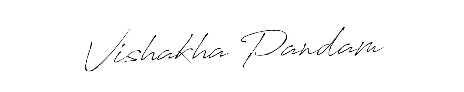 if you are searching for the best signature style for your name Vishakha Pandam. so please give up your signature search. here we have designed multiple signature styles  using Antro_Vectra. Vishakha Pandam signature style 6 images and pictures png