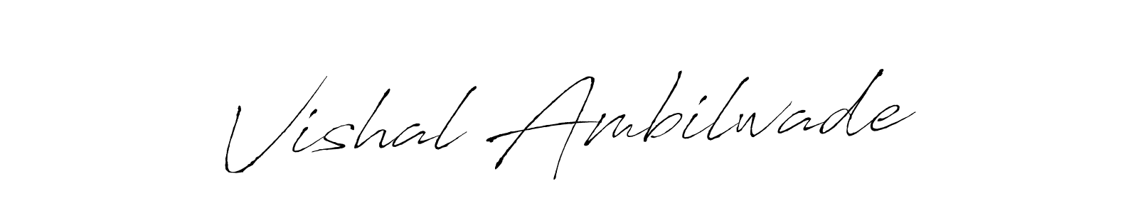 How to make Vishal Ambilwade name signature. Use Antro_Vectra style for creating short signs online. This is the latest handwritten sign. Vishal Ambilwade signature style 6 images and pictures png