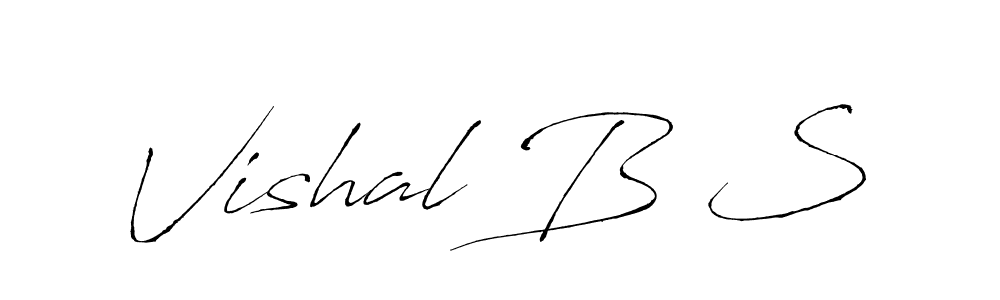 How to make Vishal B S name signature. Use Antro_Vectra style for creating short signs online. This is the latest handwritten sign. Vishal B S signature style 6 images and pictures png