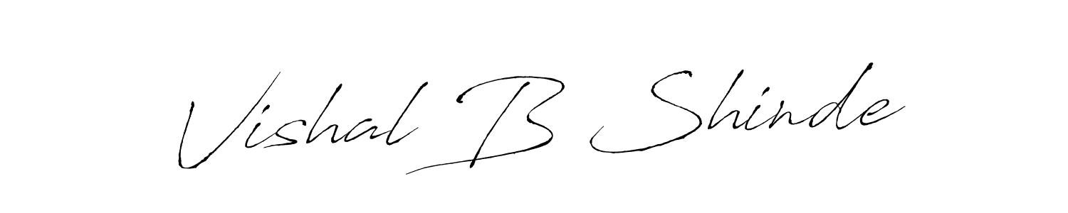 Create a beautiful signature design for name Vishal B Shinde. With this signature (Antro_Vectra) fonts, you can make a handwritten signature for free. Vishal B Shinde signature style 6 images and pictures png