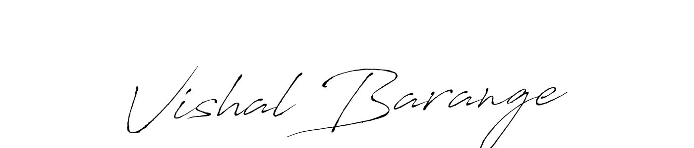 How to make Vishal Barange signature? Antro_Vectra is a professional autograph style. Create handwritten signature for Vishal Barange name. Vishal Barange signature style 6 images and pictures png