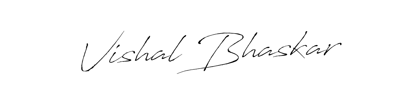How to make Vishal Bhaskar name signature. Use Antro_Vectra style for creating short signs online. This is the latest handwritten sign. Vishal Bhaskar signature style 6 images and pictures png