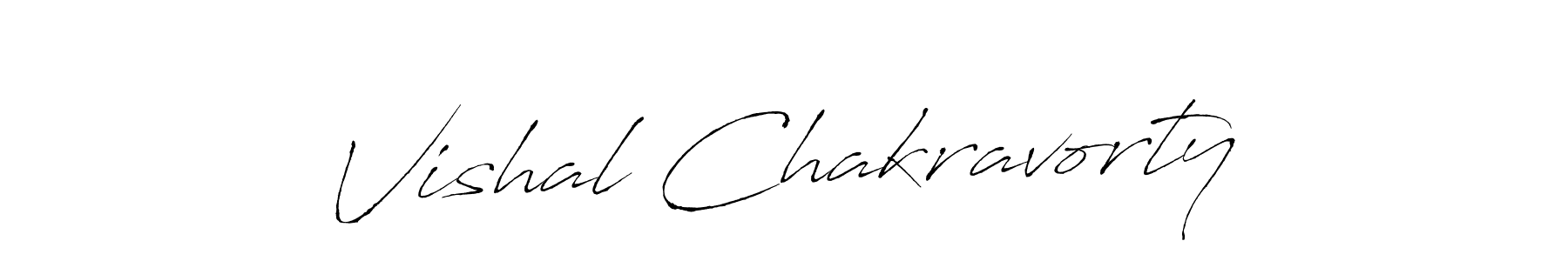 How to make Vishal Chakravorty name signature. Use Antro_Vectra style for creating short signs online. This is the latest handwritten sign. Vishal Chakravorty signature style 6 images and pictures png