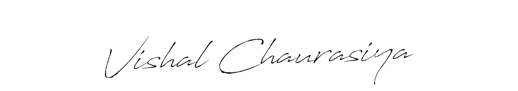Create a beautiful signature design for name Vishal Chaurasiya. With this signature (Antro_Vectra) fonts, you can make a handwritten signature for free. Vishal Chaurasiya signature style 6 images and pictures png