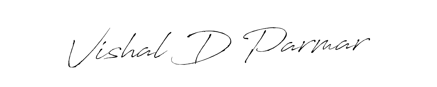 Design your own signature with our free online signature maker. With this signature software, you can create a handwritten (Antro_Vectra) signature for name Vishal D Parmar. Vishal D Parmar signature style 6 images and pictures png