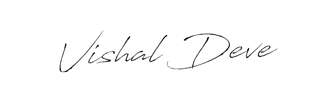 How to make Vishal Deve name signature. Use Antro_Vectra style for creating short signs online. This is the latest handwritten sign. Vishal Deve signature style 6 images and pictures png