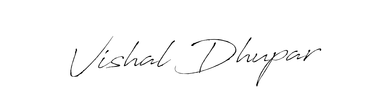 How to make Vishal Dhupar name signature. Use Antro_Vectra style for creating short signs online. This is the latest handwritten sign. Vishal Dhupar signature style 6 images and pictures png