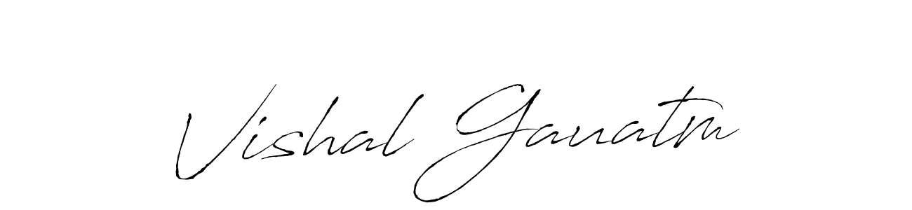 This is the best signature style for the Vishal Gauatm name. Also you like these signature font (Antro_Vectra). Mix name signature. Vishal Gauatm signature style 6 images and pictures png