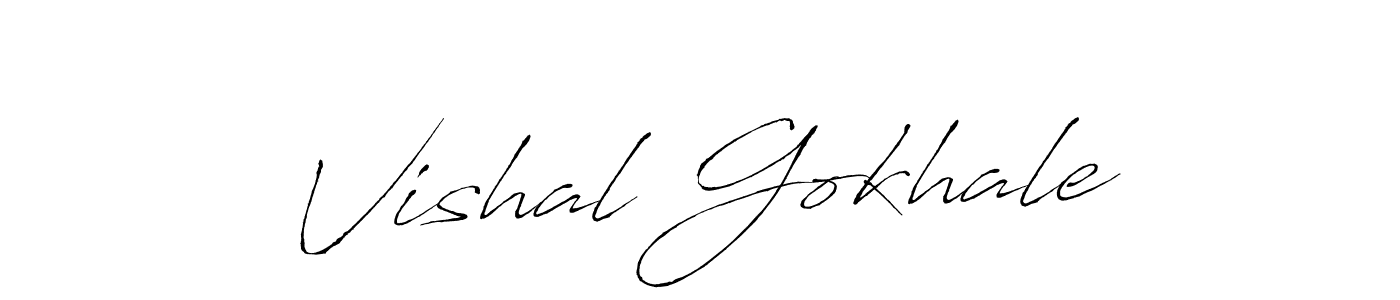 Antro_Vectra is a professional signature style that is perfect for those who want to add a touch of class to their signature. It is also a great choice for those who want to make their signature more unique. Get Vishal Gokhale name to fancy signature for free. Vishal Gokhale signature style 6 images and pictures png